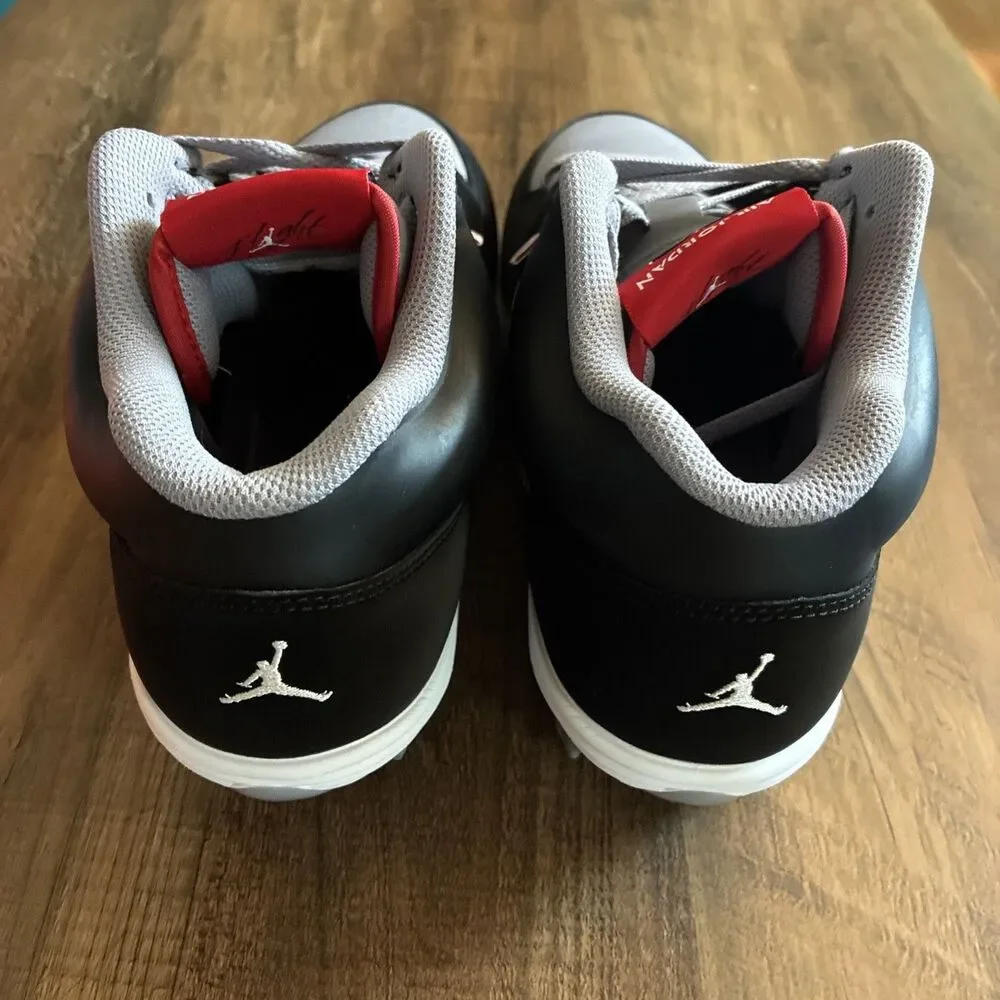Nike Air Jordan Stadium 90 Low TD Men Size 9.5 Black Cement Football Cleats